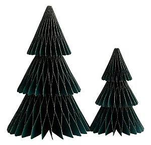 Árvore de natal decorativo verde c/ dourado (1und)