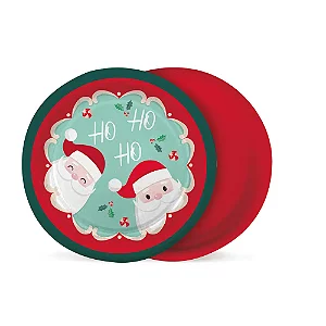 Prato de papel natal ho ho ho (8 und)