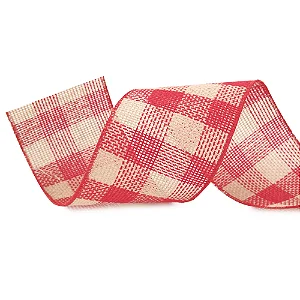 Fita xadrez vermelho de natal (1 und)