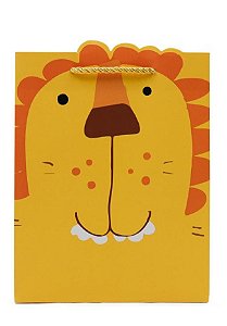 Sacola de presente animal leão M (1 und)