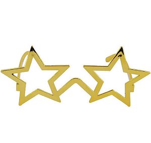 Óculos estrela dourado (1 und)