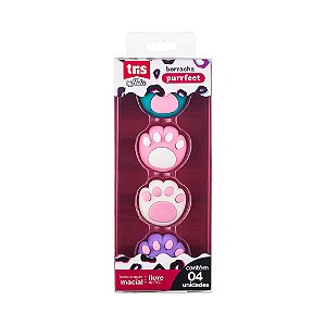 Borracha purrfect colorido (4 und)