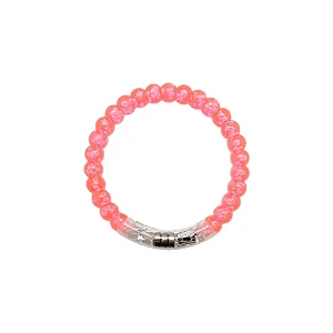 Pulseira neon led acrílica rosa (1und)