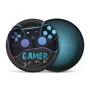 Prato de papel gamer zone (8und)