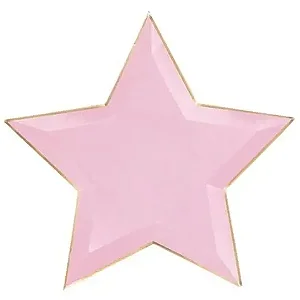 Prato de papel estrela sortido (8und)