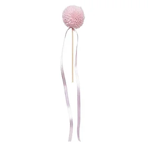Topo de bolo pompom rosa boneca (1un)