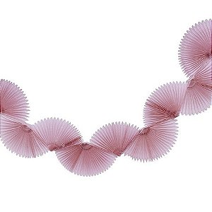 Guirlanda leque de papel de seda rosa tutti frutti (1 unidade)