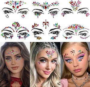 Adesivo face gems carnaval (1 und)