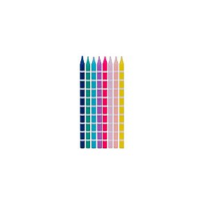 Vela listra colorida (6 und)