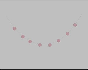 Guirlanda pompom rosa blush (1und)