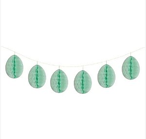 Guirlanda mini ovo de páscoa verde menta (6und)