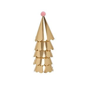 Chapéu de festa dourado e rosa (5 und)