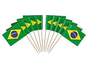 Toppers bandeira do brasil (10 unidades)