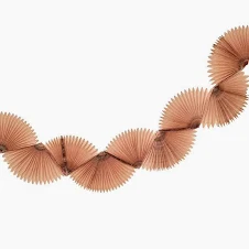 Guirlanda leques de papel de seda caramelo (1 unidade)