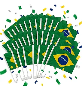 Bandeira de mão Brasil (01 und)