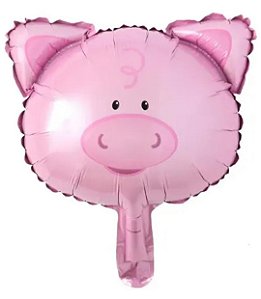 Balão metalizado porquinho (1 und)
