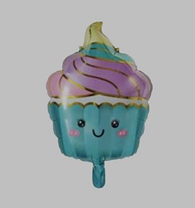 Balão metalizado cupcake (1 und)