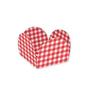 Forminha para doce xadrez vermelho (50 und)