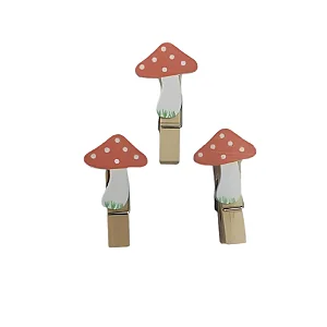 Mini pregador varal cogumelo (10und)
