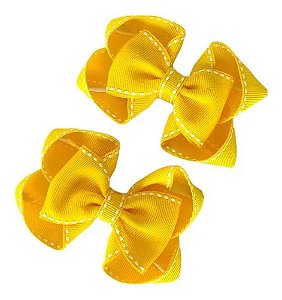 Laços de cabelo amarelo (2und)