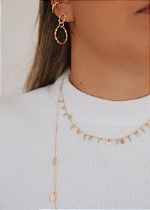 Brinco Daniela - argolas frontais banho ouro 18k