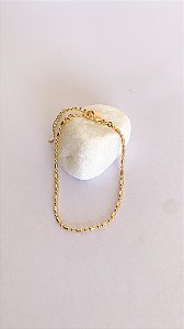 Pulseira Ivy - canutilho com esferas Banho Ouro 18k