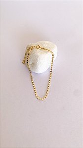 Pulseira Elise - mini bolinhas achatadas Banho Ouro 18k