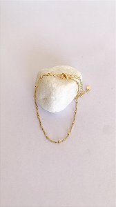 Pulseira Zara - veneziana com mini bolinhas Banho Ouro 18k