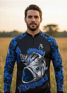 Camisa de Pesca UV50+ Tucunaré Sombra do Lago Azul
