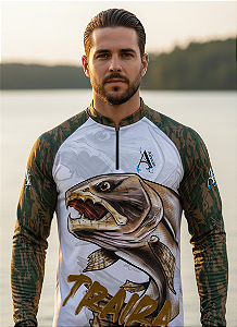 Camisa de Pesca UV50+ Traíra Fera das Águas Jungle