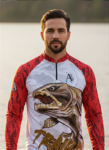 Camisa de Pesca UV50+ Traíra Fera das Águas Bloodline