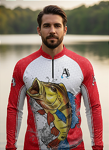 Camisa de Pesca UV50+ Tucunaré Force Flame