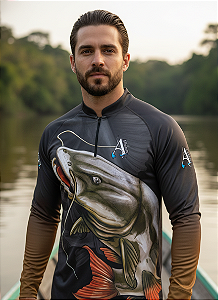 Camisa de Pesca UV50+ Pirarara Terra Selvagem