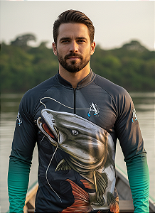 Camisa de Pesca UV50+ Pirarara Amazônia Verde
