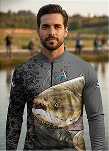 Camisa de Pesca UV50+ Tambaqui Legado Cinza