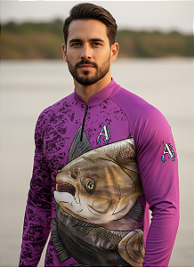 Camisa de Pesca UV50+ Tambaqui Legado Rosa