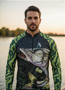 Camisa de Pesca UV50+ Robalo Sombra do Mangue