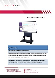 Lousa Retrátil interativa 70" Proled