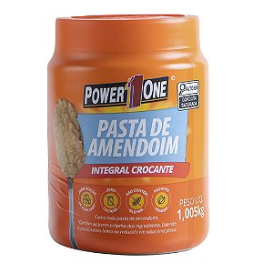 PASTA DE AMENDOIM 1KG CROCANTE - POWER ONE