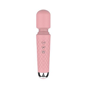 VIBRADOR 20x VARINHA MÁGICA SILICONE ROSA - 7166