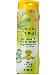 SABONETE FEM BARBATIMÃO & FLOR DE ALGODÃO 200ml Apinil