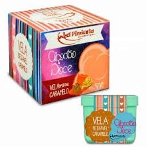 VELA CARAMELO BEIJÁVEL ALGODÃO DOCE 50g