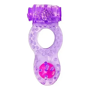 ANEL PENIANO C/ VIBRO E PÉROLA ROXO - 291370