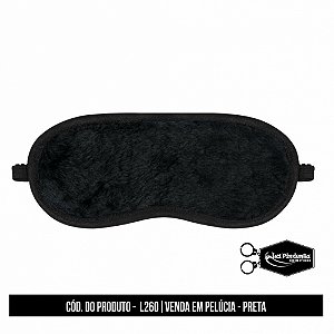 VENDA TAPA OLHOS EM PELÚCIA PRETO - L260