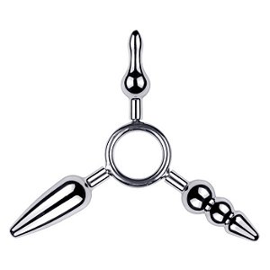 Plug anal 3 pontas em aço 3x1 - MPA2112