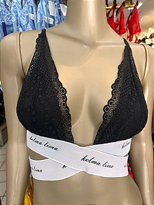BRALETE ESTER - PRETO C/ BRANCO