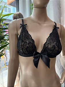 RITA BRALETE EM RENDA - PRETO