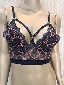 CROPED KELLY - PRETO C/ CORAL