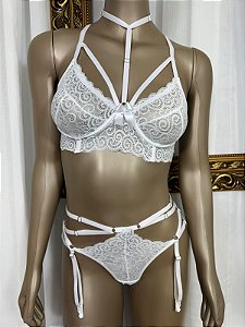 IZA CONJUNTO ARO + CINTA LIGA - BRANCO