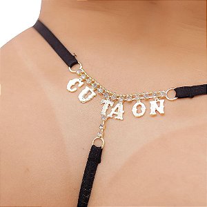 FIO FRASE CUTAON - PRETO